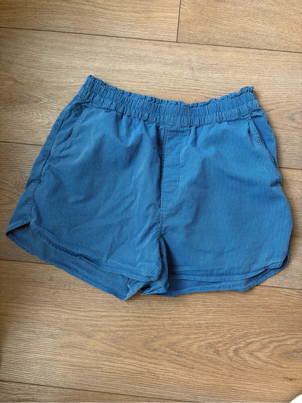 Madewell Blue Elastic-Waist twill Shorts